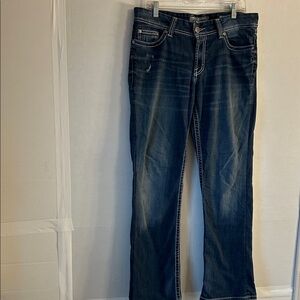 BKE Womens Harper Bootcut Mid Rise Stretch Denim Jean. Sz 31 R